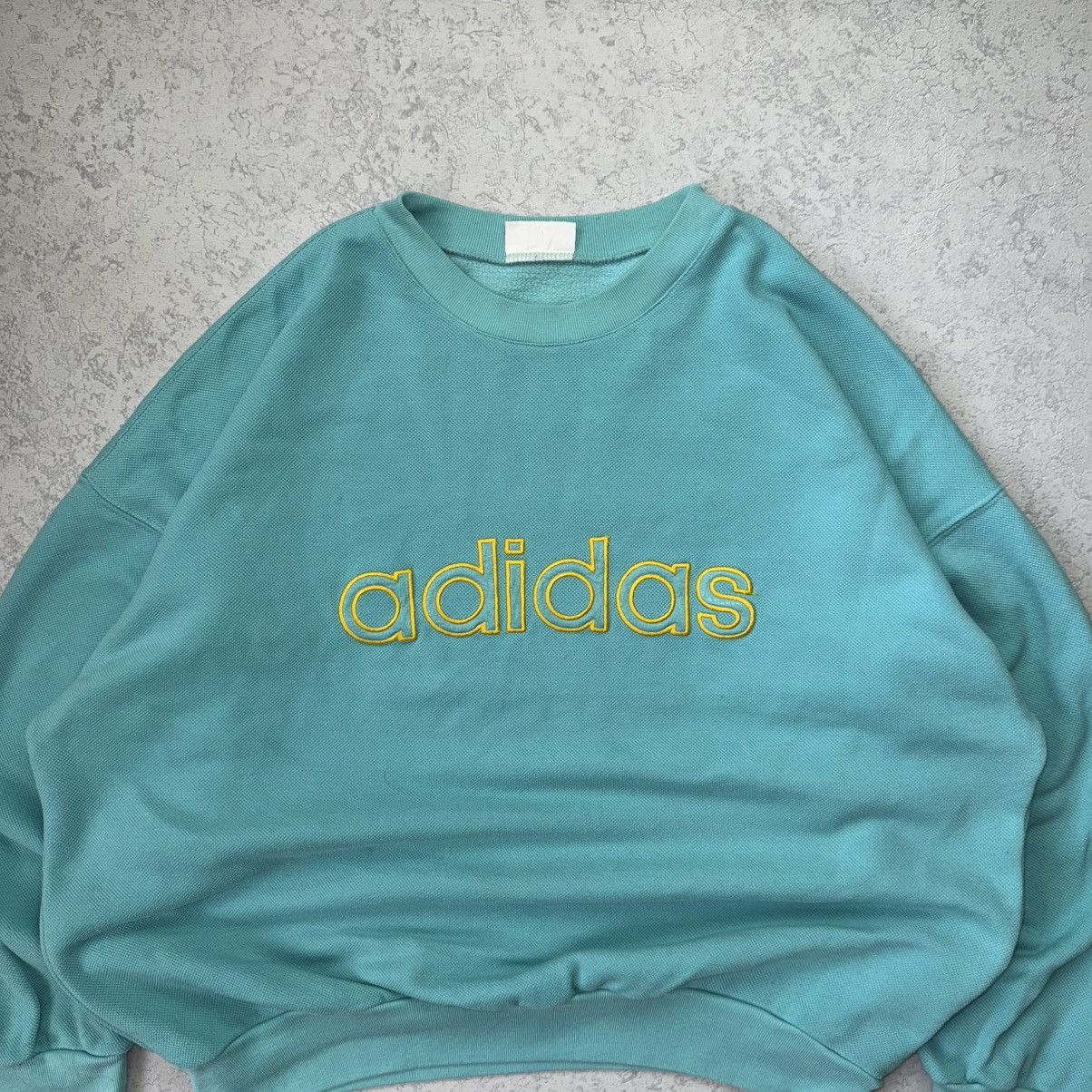 Adidas Vintage 90’ Adidas Oversized Sweatshirt Size S/M Size US S / EU 44-46 / 1 - 4 Thumbnail