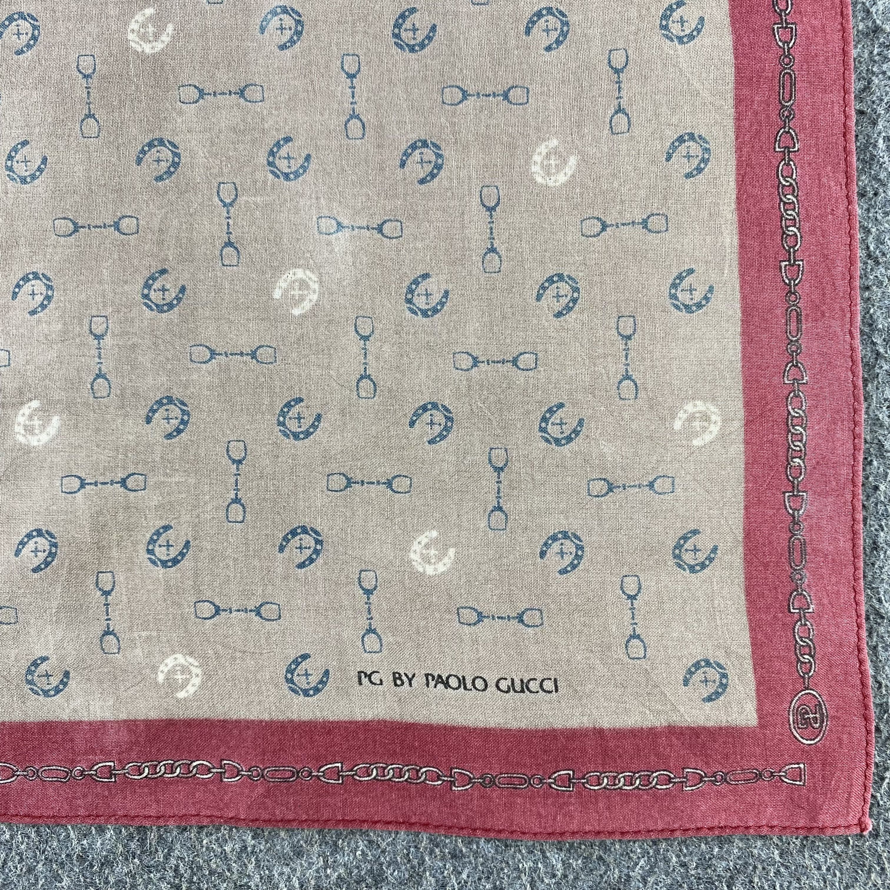 Paolo Gucci × Vintage Paolo Gucci Handkerchief/Neckerchief/Bandana HC735 Size ONE SIZE - 3 Thumbnail