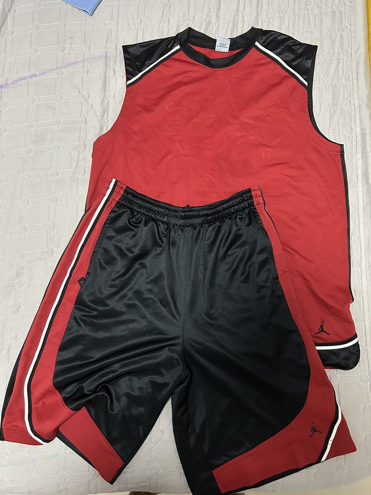 Jordan Brand × Nike × Vintage Jordan vintage early 2000 Bred basketball set Size US L / EU 52-54 / 3 - 1 Thumbnail