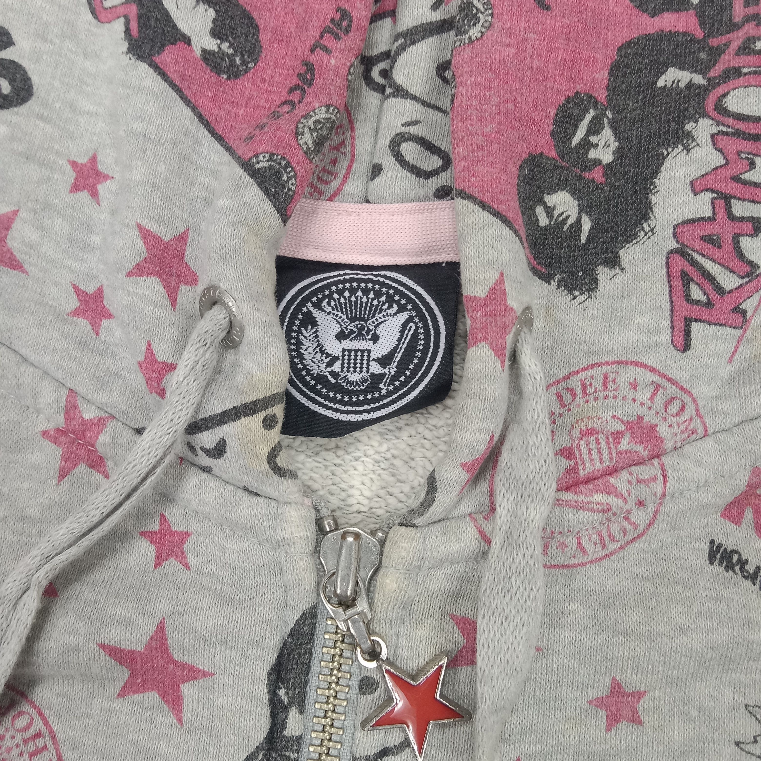 Band Tees × Hysteric Glamour × Vintage Ramones X Hysteric Glamour Rare Design Fashion Zipper Hoodie Size US XS / EU 42 / 0 - 6 Thumbnail