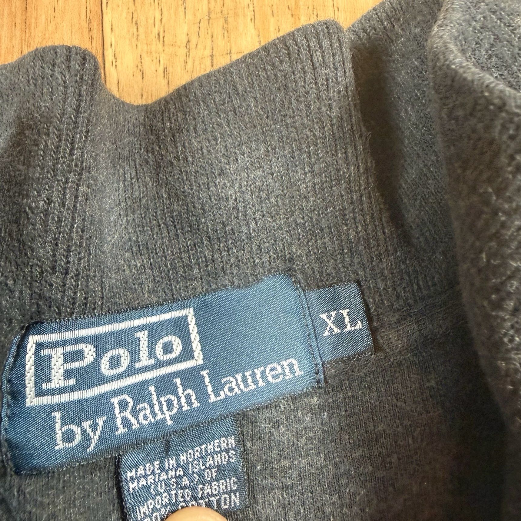 Ralph Lauren VINTAGE Ralph Lauren Polo Quarter Zip Sweater Mens XL Gray USA Made 90s Golf Pullover Size US XL / EU 56 / 4 - 3 Thumbnail
