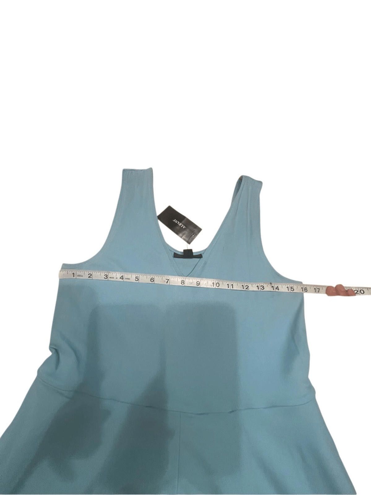 Alfani Alfani V Neck Blue Flare Sun dress Sz M NWT Size M / US 6-8 / IT 42-44 - 5 Thumbnail