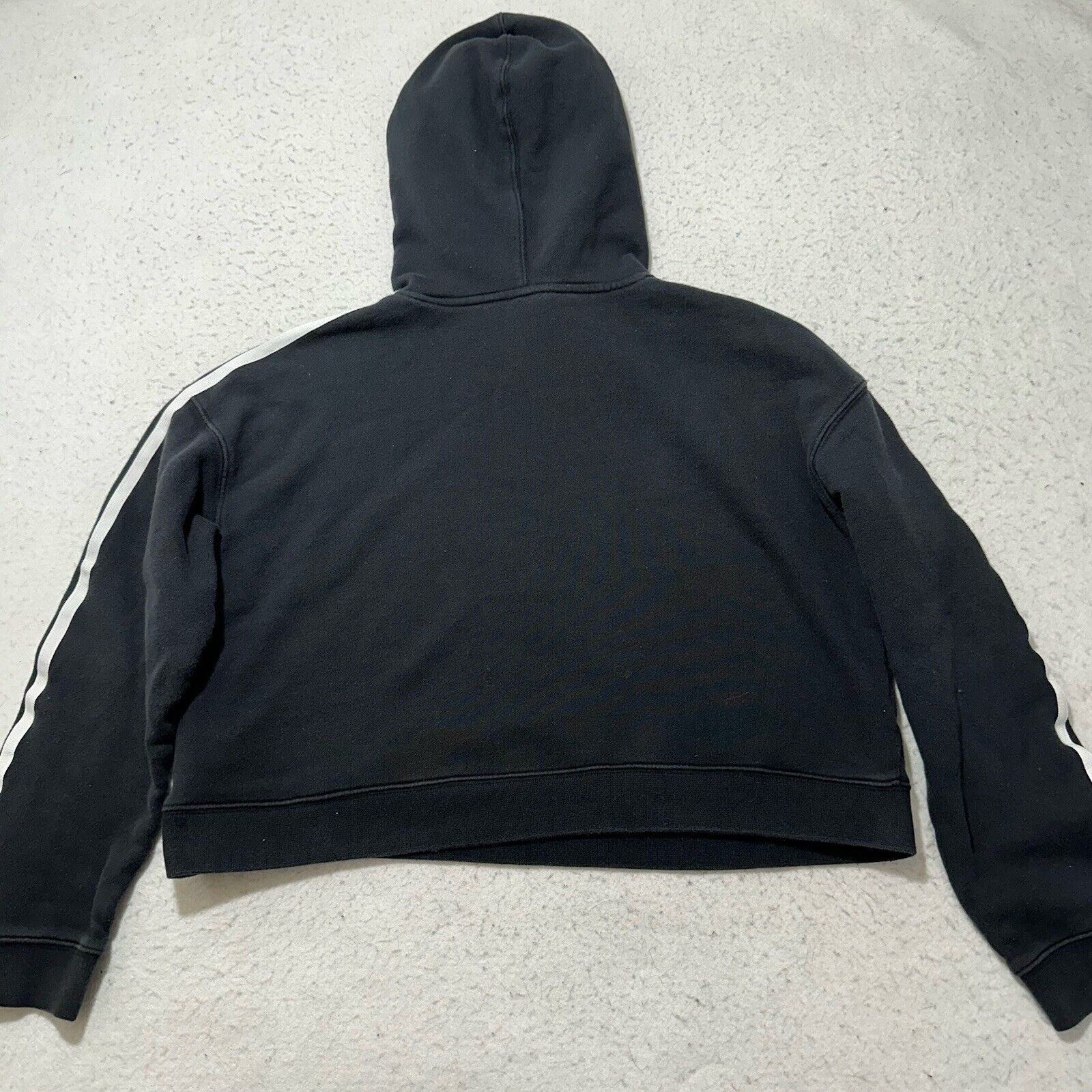 Adidas Adidas Originals Small Cropped Hoodie Black White Sweatshirt Size S / US 4 / IT 40 - 10 Thumbnail
