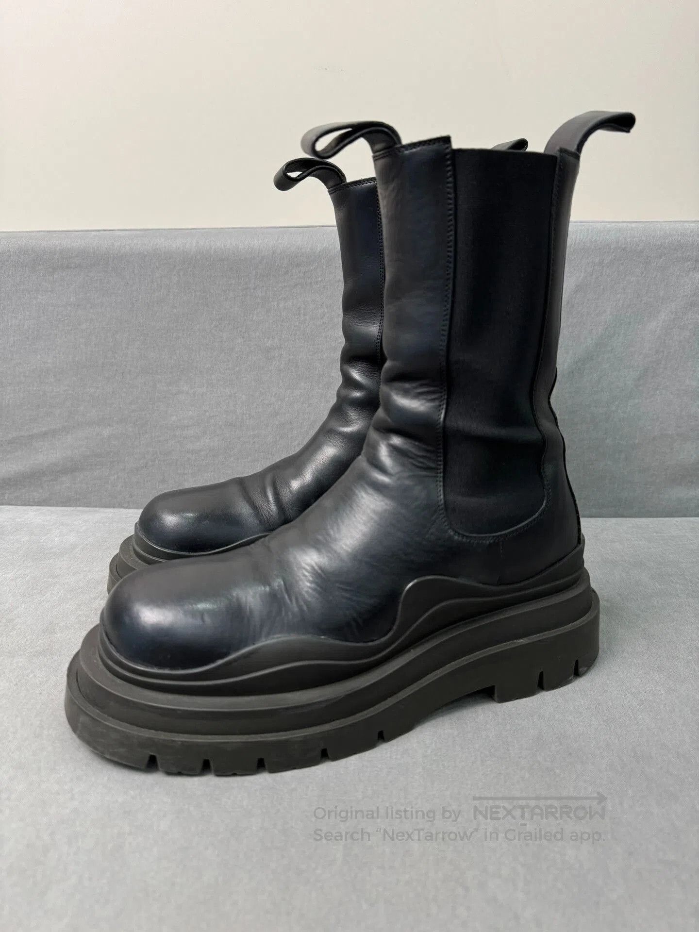 Bottega Veneta Bottega Veneta Brown Platform Chelsea Boots. Size US 9 / EU 42 - 1 Thumbnail