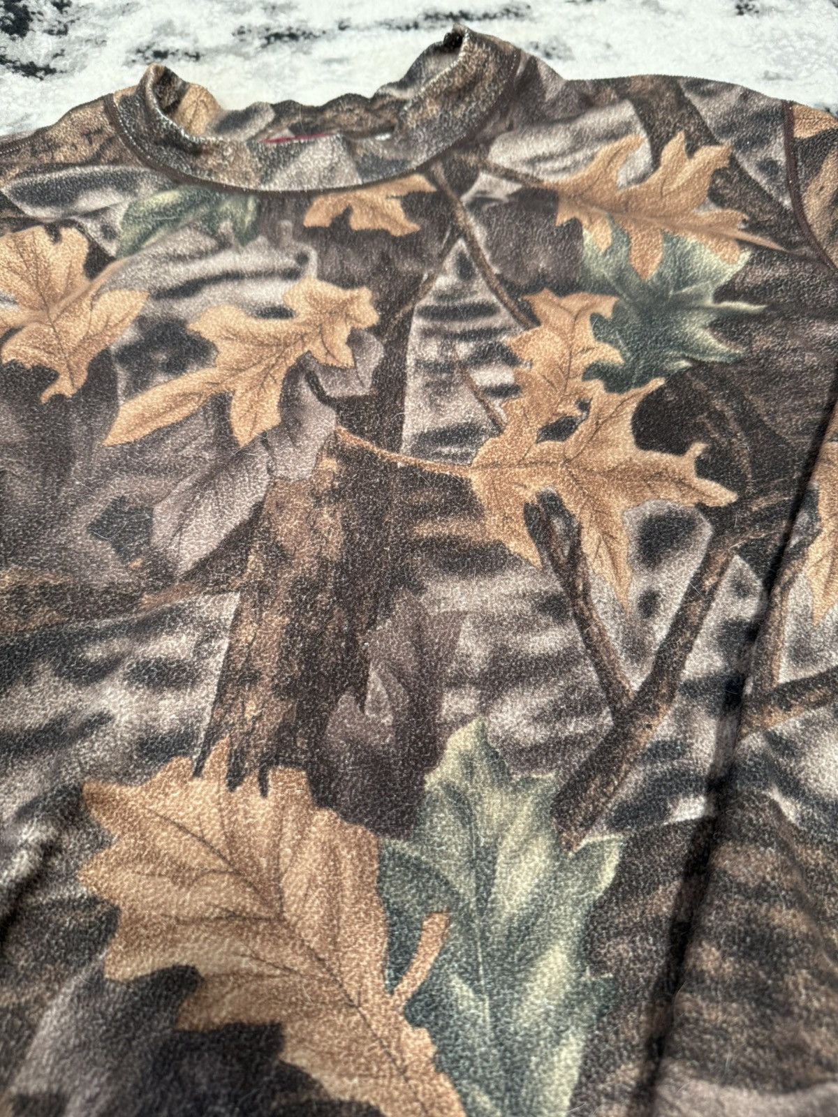 Vintage Y2K Camo Full Print Long Sleeve Fleece T-Shirt Size US L / EU 52-54 / 3 - 3 Thumbnail