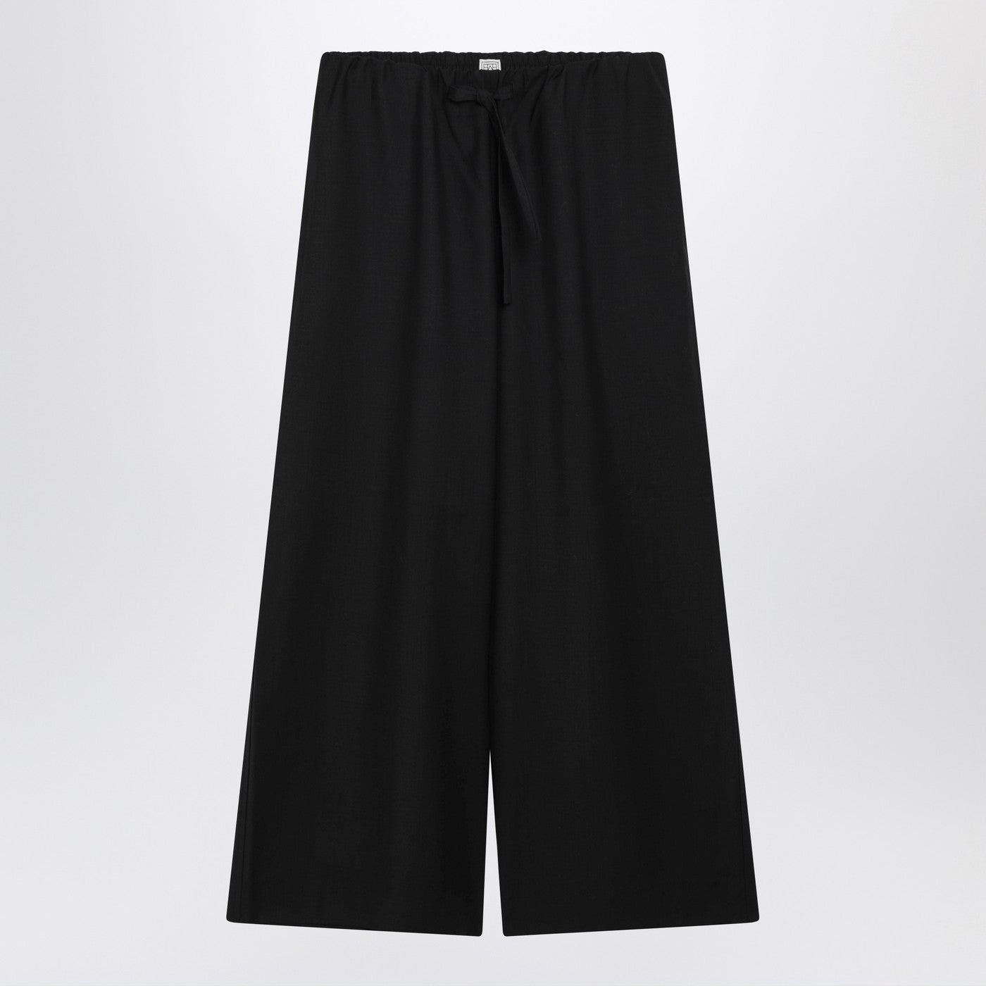 Toteme Toteme Black Drawstring Wool Trousers Size 26" / US 2 / IT 38 - 1 Thumbnail