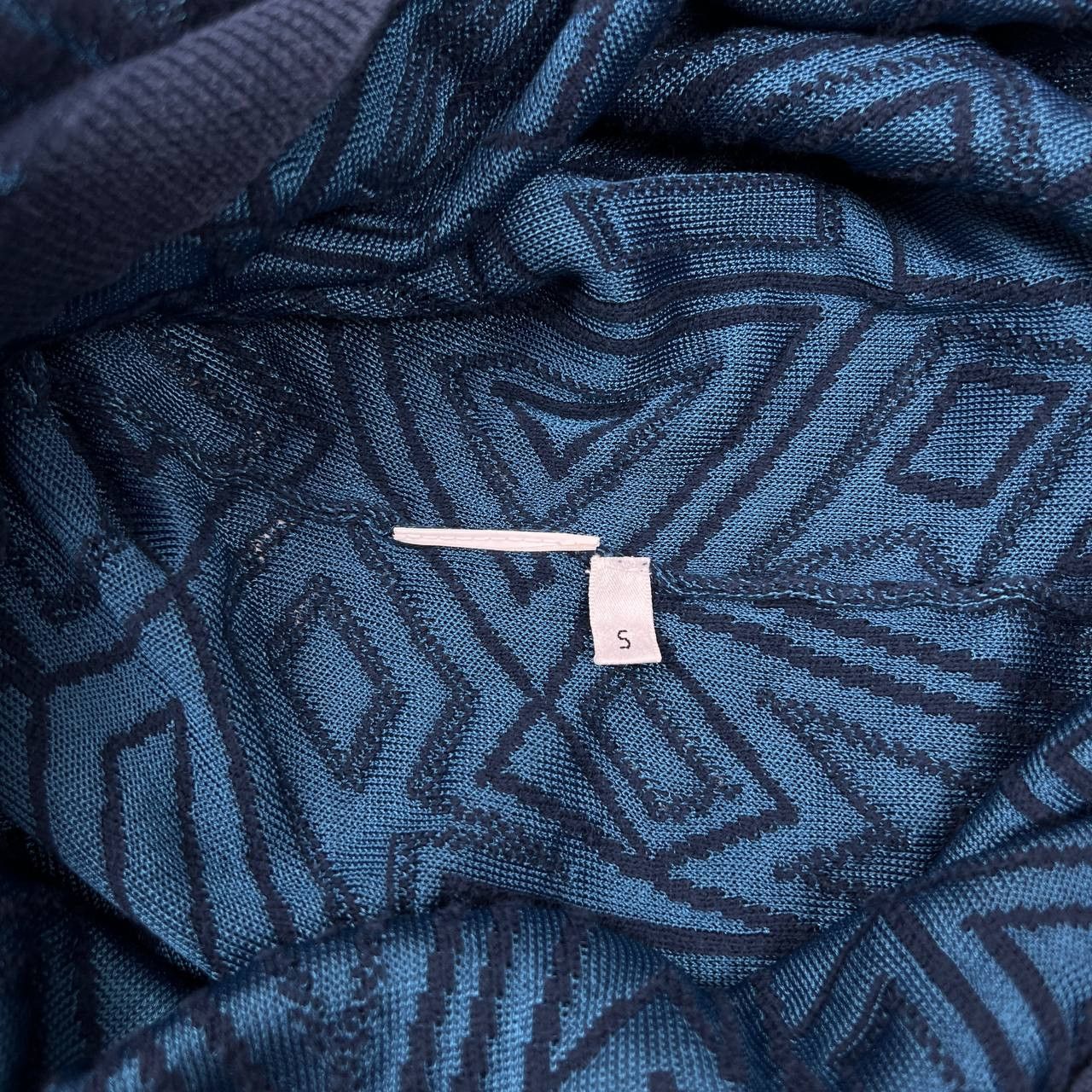 Versace Versace Jeans Couture Sweater V-Neck Blue Geometric Knit Size US S / EU 44-46 / 1 - 12 Thumbnail