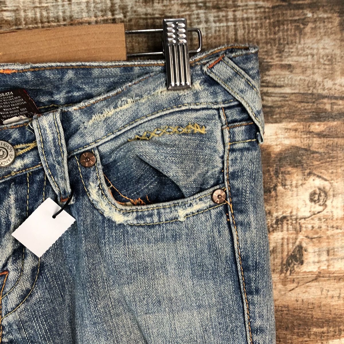 True Religion DLL True Religion Blue Distressed ripped Denim Pants #A2143 Size 26" / US 2 / IT 38 - 8 Thumbnail