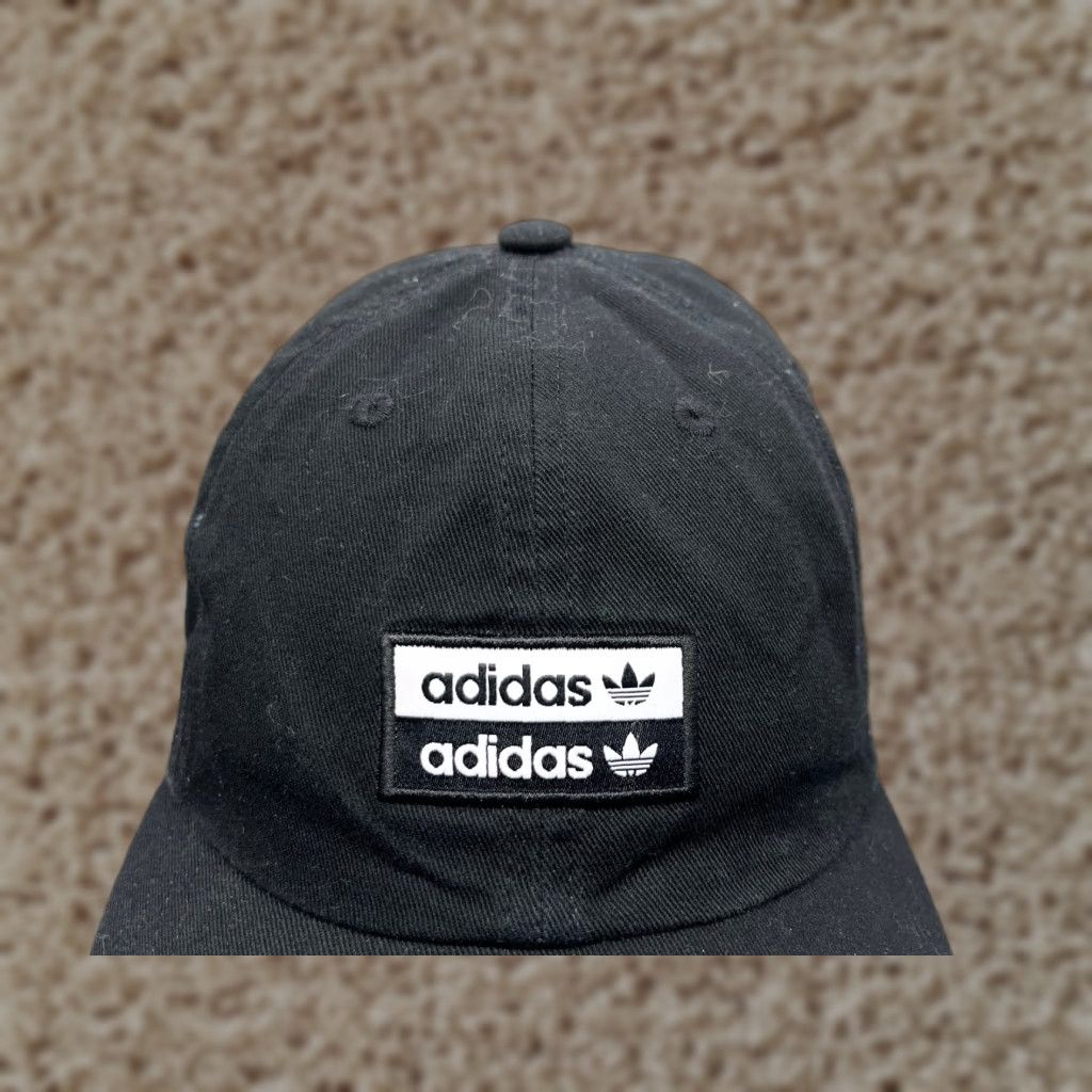 Adidas Adidas Hat Cap Strap Back Adult One Size Black 100% Cotton Golfer Outdoor Size ONE SIZE - 1 Thumbnail