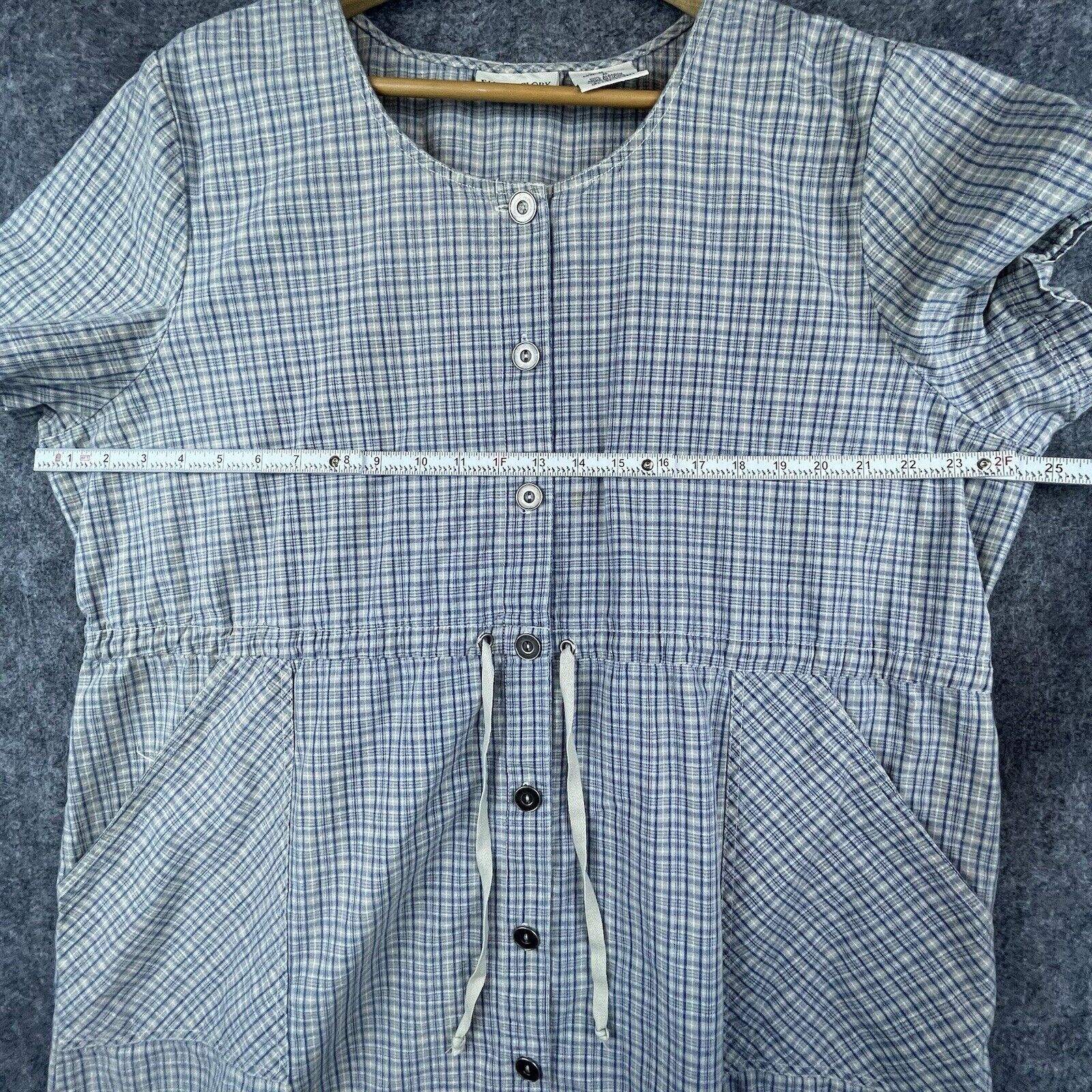 Faded Glory VTG Faded Glory Dress 20 Plaid Country Farm Prairie Modest Size 3XL / US 20-22 - 5 Thumbnail