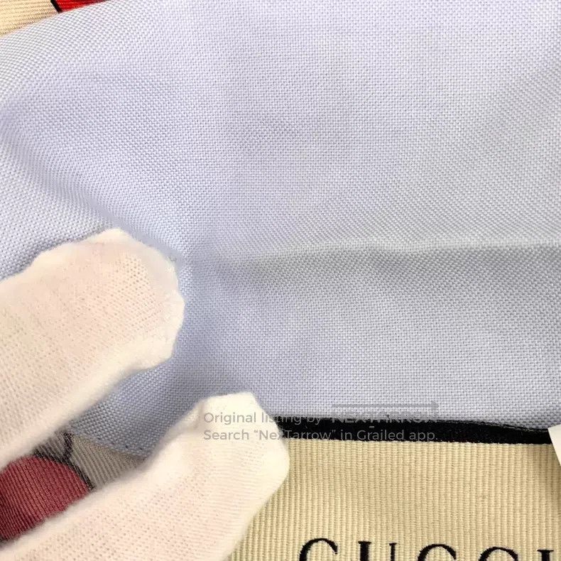 Gucci Gucci Blue full-print logo striped stitching cotton lapel Size US S / EU 44-46 / 1 - 9 Thumbnail