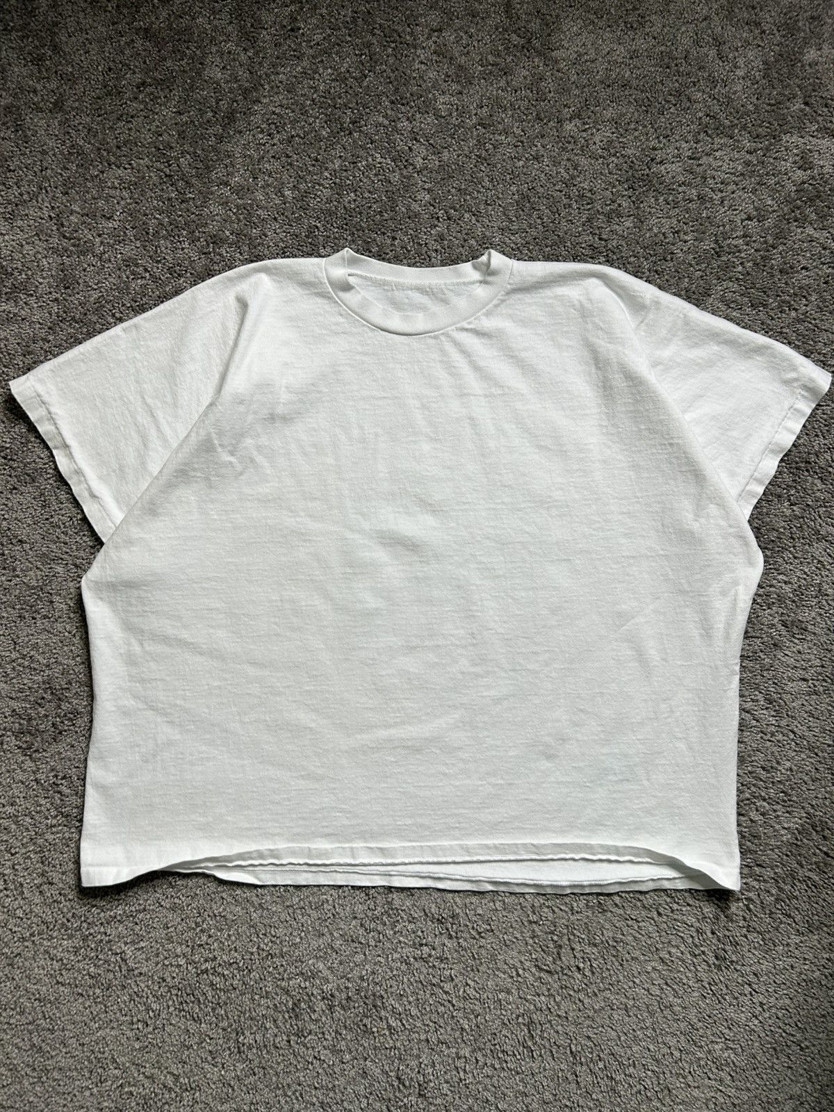 Yeezy Yeezy Tee TS-01 02 Blank White Boxy Single Stitch Size US L / EU 52-54 / 3 - 1 Thumbnail