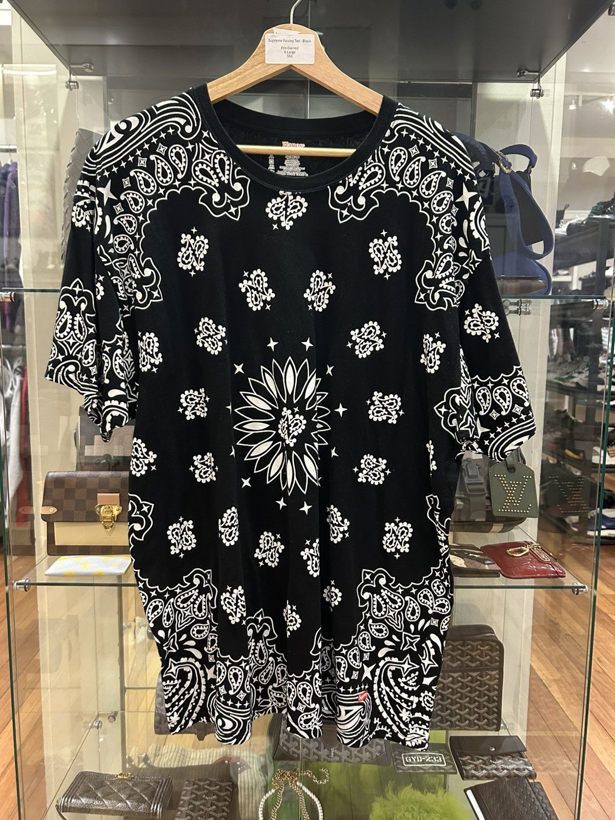 Hanes Supreme Black T Shirt Price Supreme Hanes Paisley Tee
