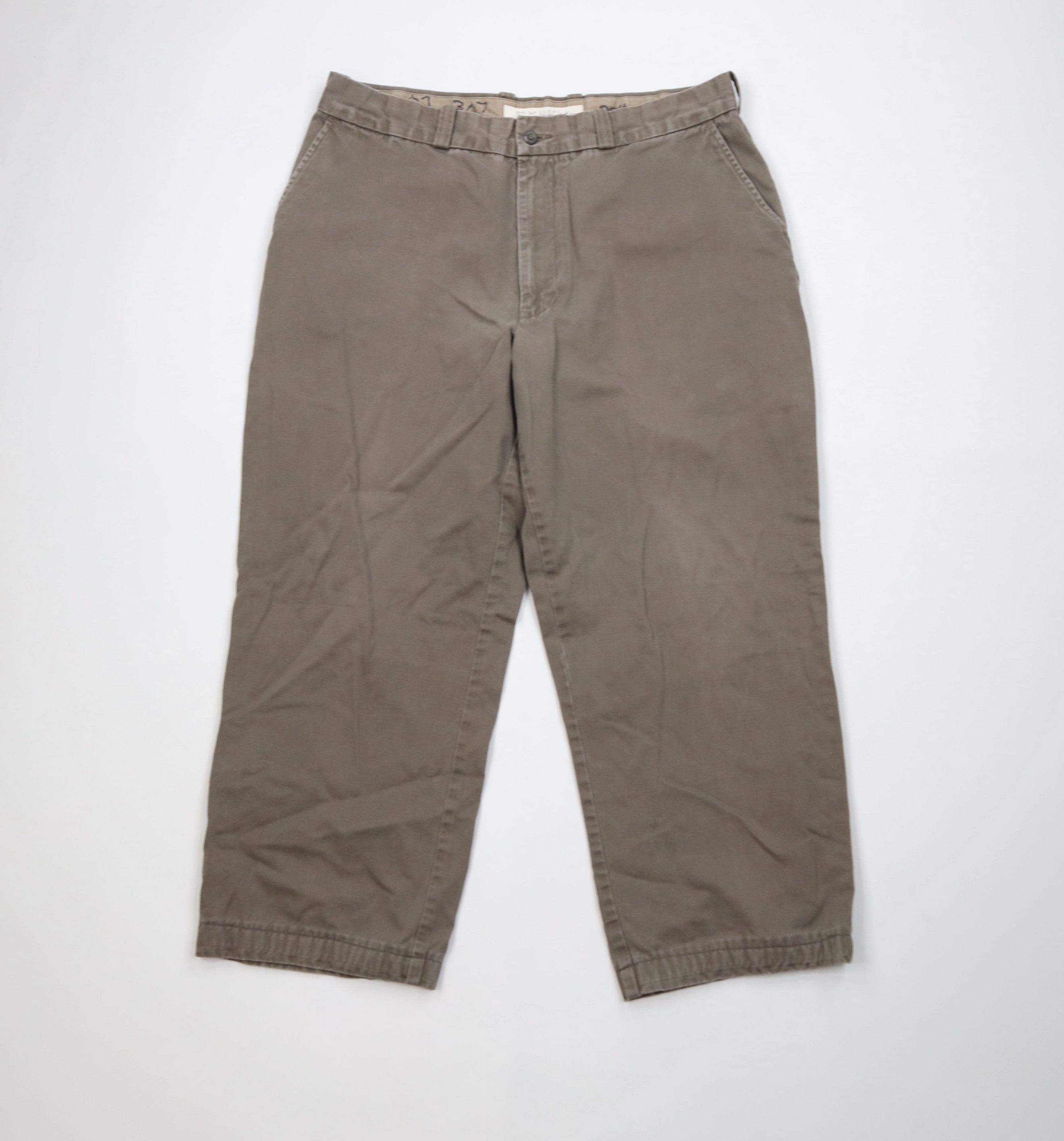 Vintage Vintage 90s Streetwear Wide Leg Chino Pants Light Brown Size US 36 / EU 52 - 1 Thumbnail