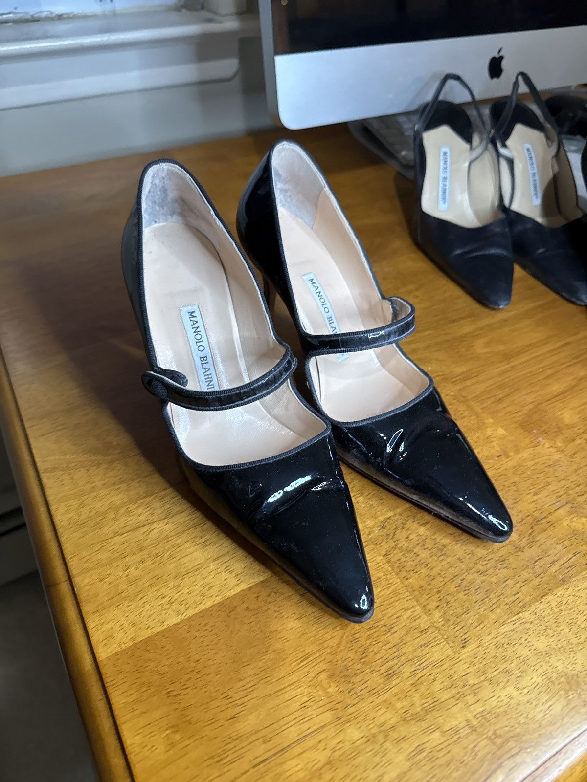 Manolo Blahnik MANOLO BLAHNIK Campari Patent Mary Jane | Grailed