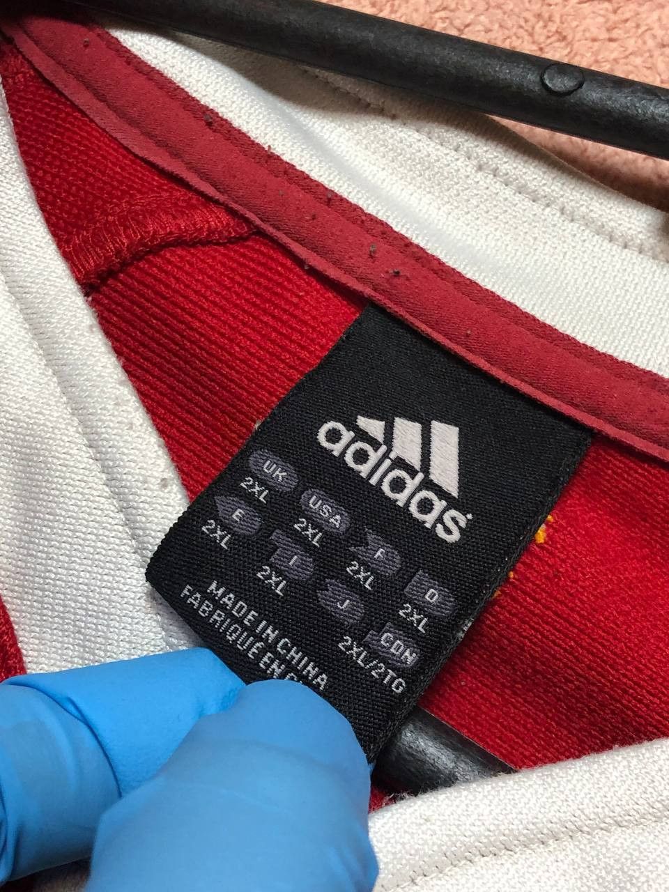 Adidas T-shirt Vintage Adidas Jerseys red logo sportwear 2XL Size US XXL / EU 58 / 5 - 2 Thumbnail