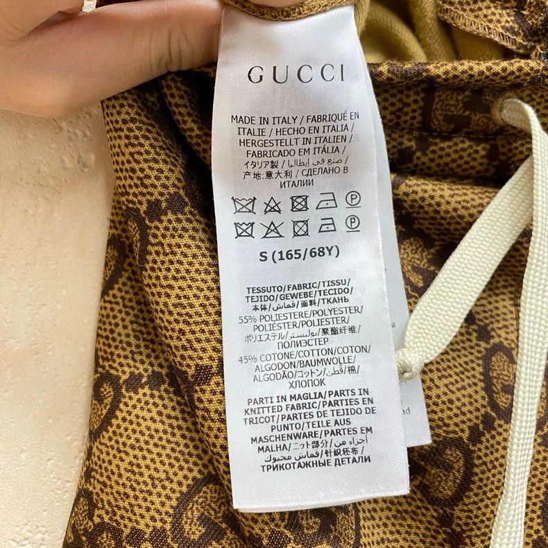 Gucci Gucci Size S Popular brown old flower full-print jogging t Size US 29 - 4 Thumbnail