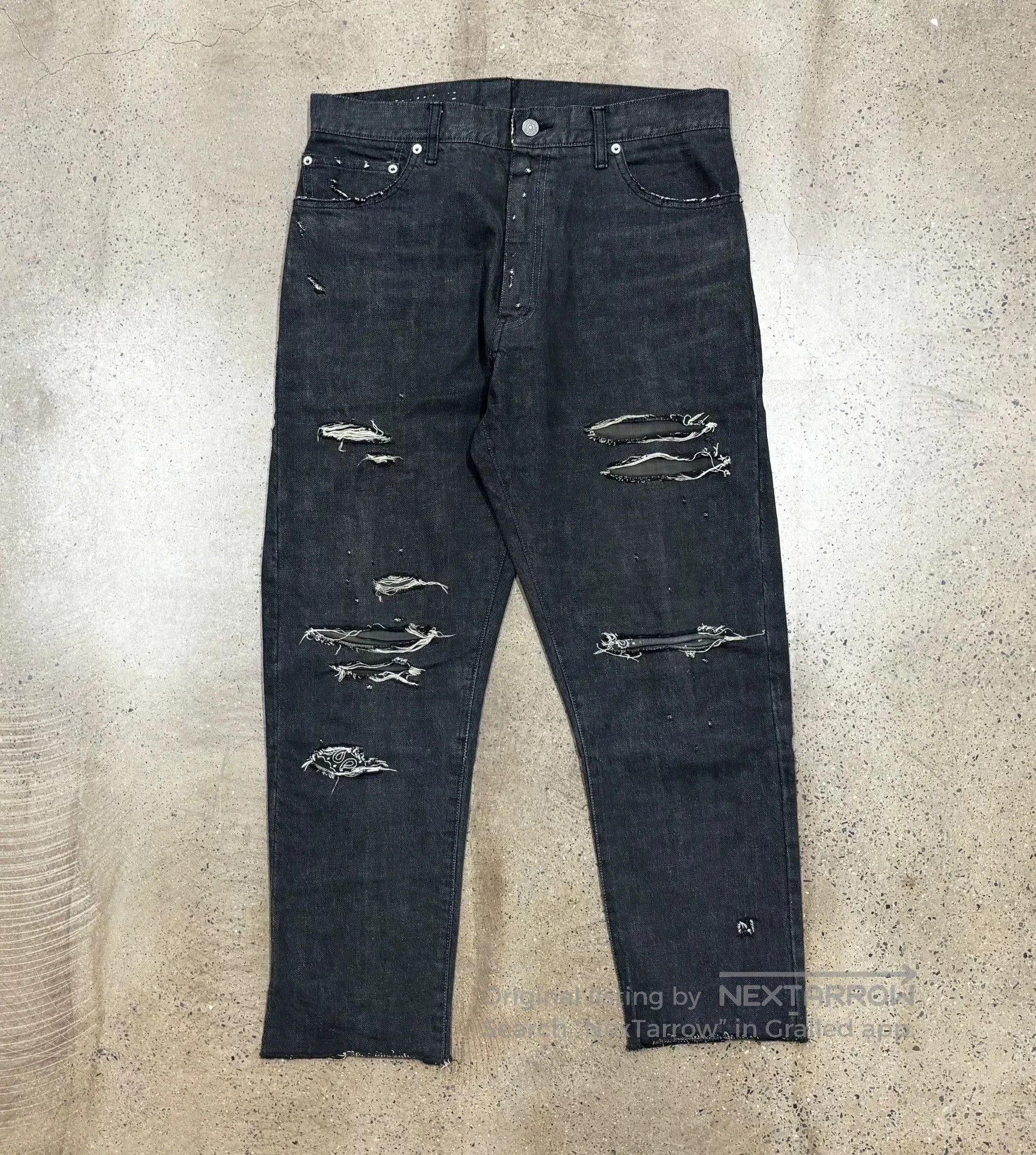 Visvim visvim journeyman black distressed denim pants. Size US 43 - 1 Thumbnail