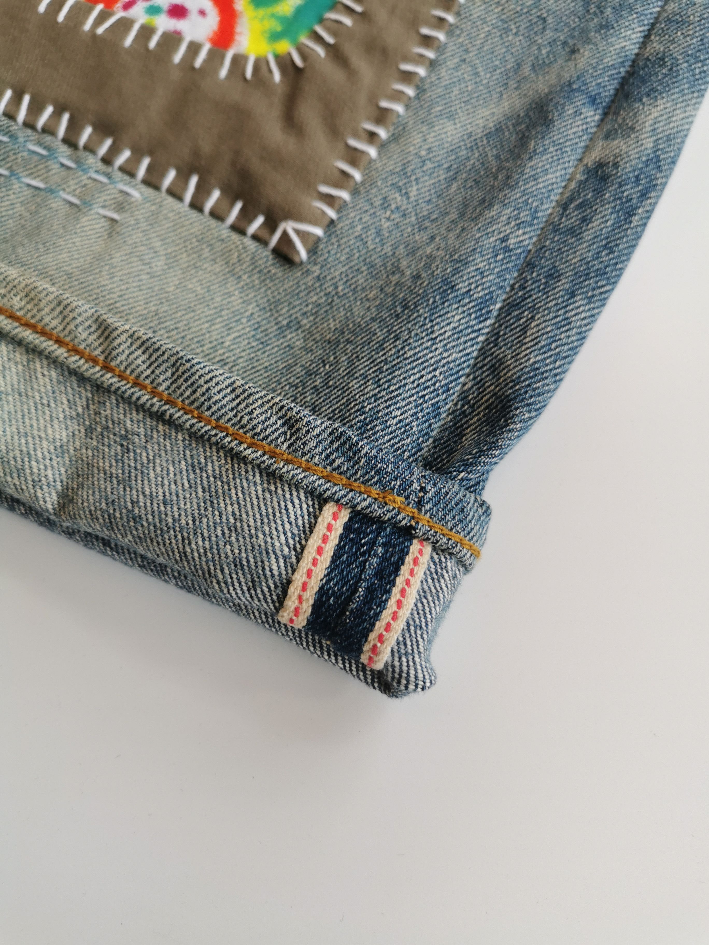 Kapital Go West Selvedge Patchwork Sashiko Size US 30 / EU 46 - 12 Thumbnail
