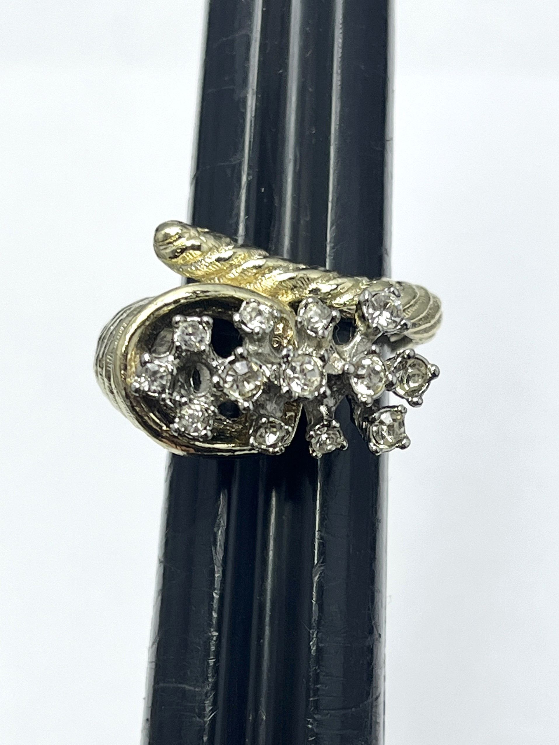 Vintage Cornucopia Rhinestone Ring