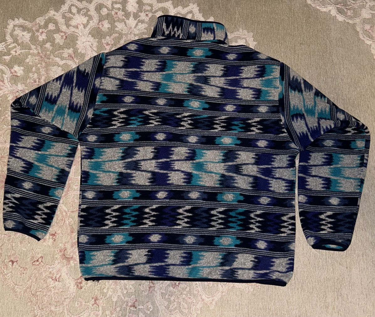 Patagonia 2014 Patagonia Synchilla Aztec Print Snap-T Fleece Pullover Size XL / US 12-14 / IT 48-50 - 2 Thumbnail
