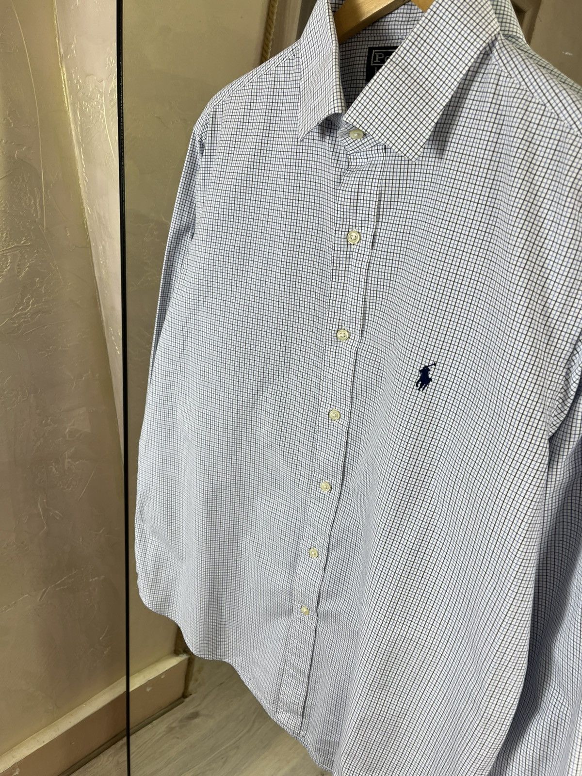 Polo Ralph Lauren Polo Ralph Lauren Regent CustomFit Spread Collar Check Shirt Size US XL / EU 56 / 4 - 5 Thumbnail