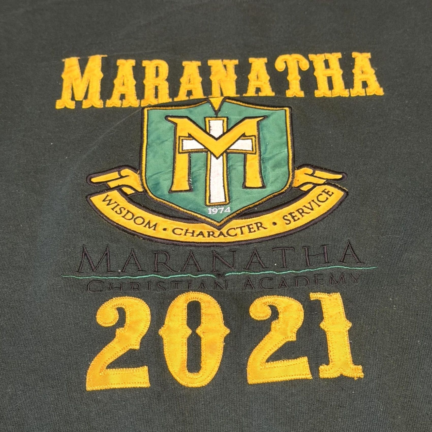 Gildan Gildan Heavy Blend Sweatshirt Mens XL Green Maranatha 2021 MCA Eagles Graphic Crew Neck Pullover Fleece Size US XL / EU 56 / 4 - 4 Thumbnail