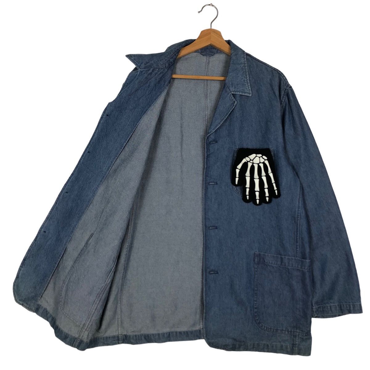 Issey Miyake 🔥Denim Chore Work Jacket Warm Hearted Man Issey Miyake Size US L / EU 52-54 / 3 - 9 Thumbnail
