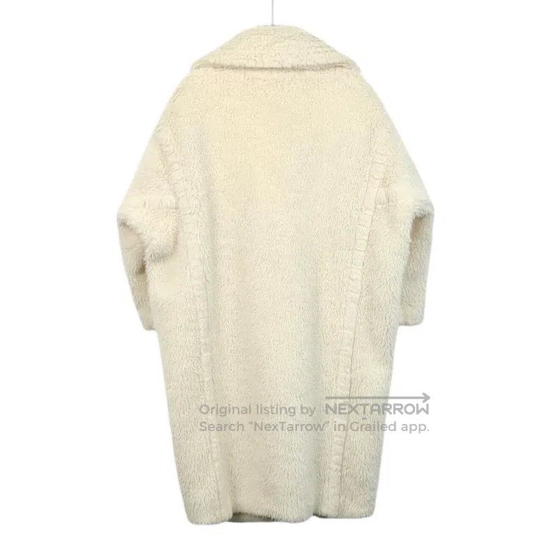 Max Mara Max Mara Ivory Teddy Alpaca Hair Lapel Double Breasted Lon Size S / US 4 / IT 40 - 2 Thumbnail