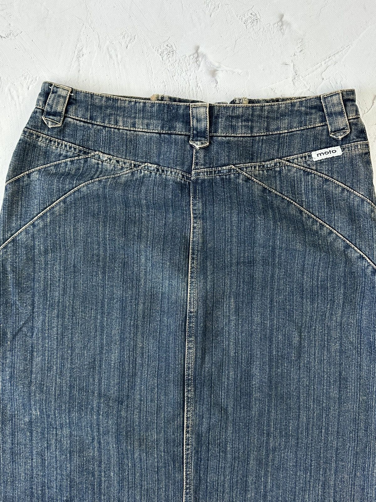 Japanese Brand × Vintage Vintage Washed Denim Skirt Size 34" / US 12 / IT 48 - 4 Thumbnail