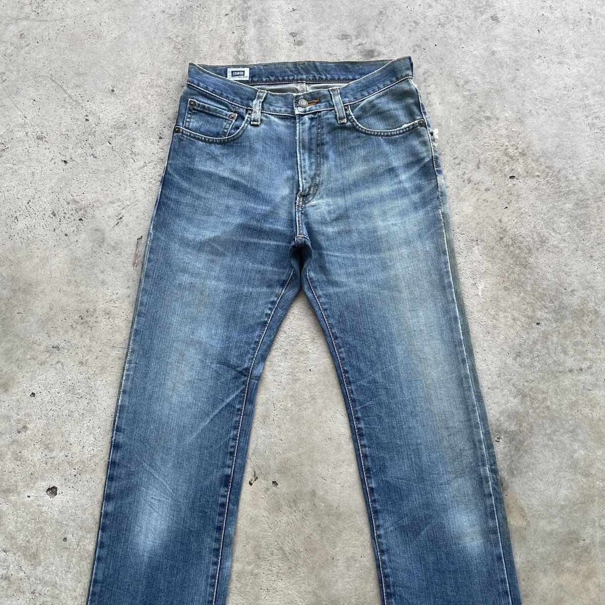 Edwin W31x33 Vintage Edwin 402 Japan Jeans Faded Denim Pants Size US 31 - 3 Thumbnail