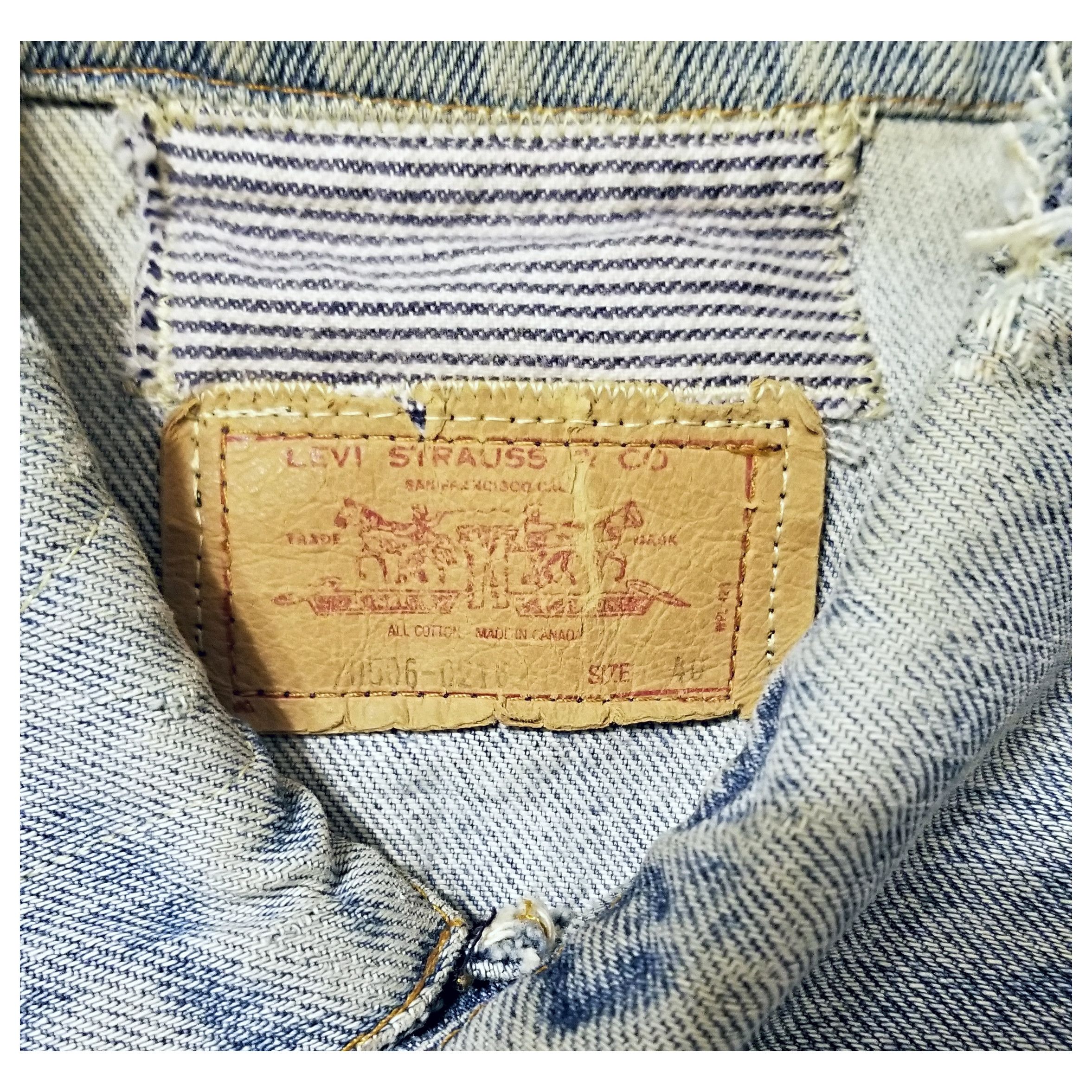 Levi's VTG. LEVI'S DISTRESSED/ REPAIRED TRUCKER JACKET- SIZE LRG Size US L / EU 52-54 / 3 - 7 Thumbnail