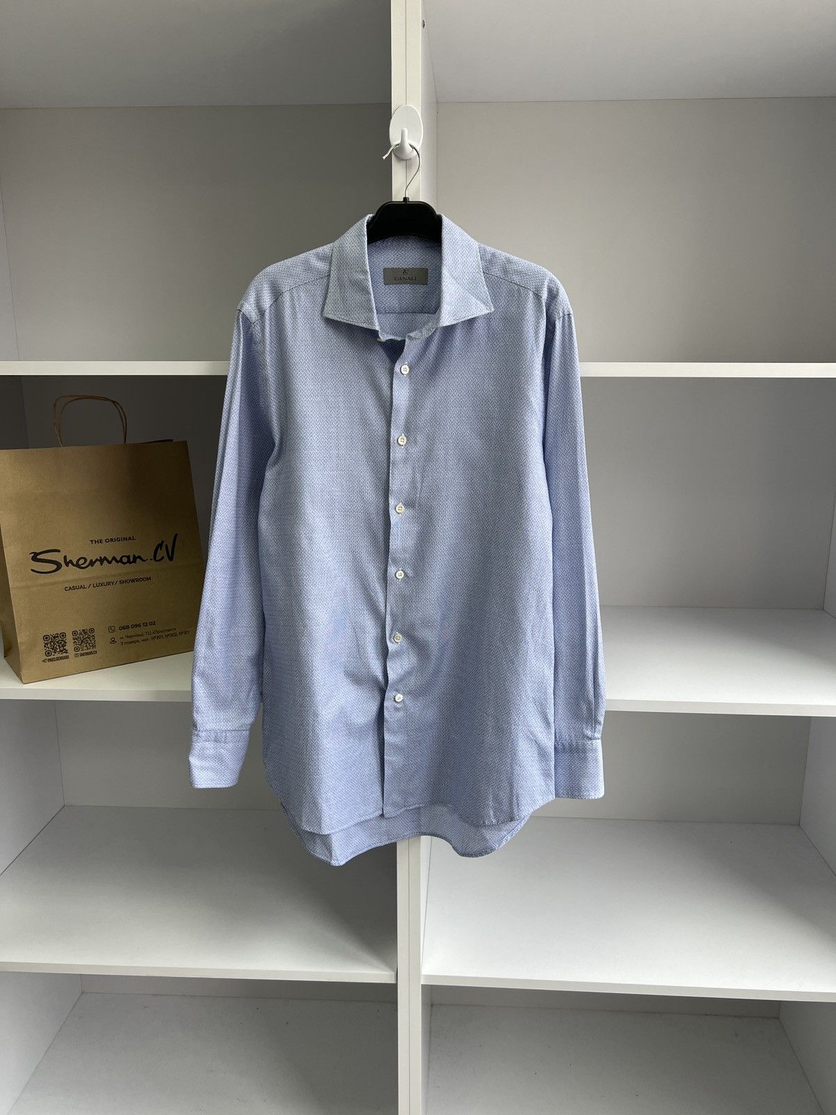 Canali × Designer × Vintage Vintage Canali Luxury Old Money style Button Up Shirt Size US M / EU 48-50 / 2 - 1 Thumbnail