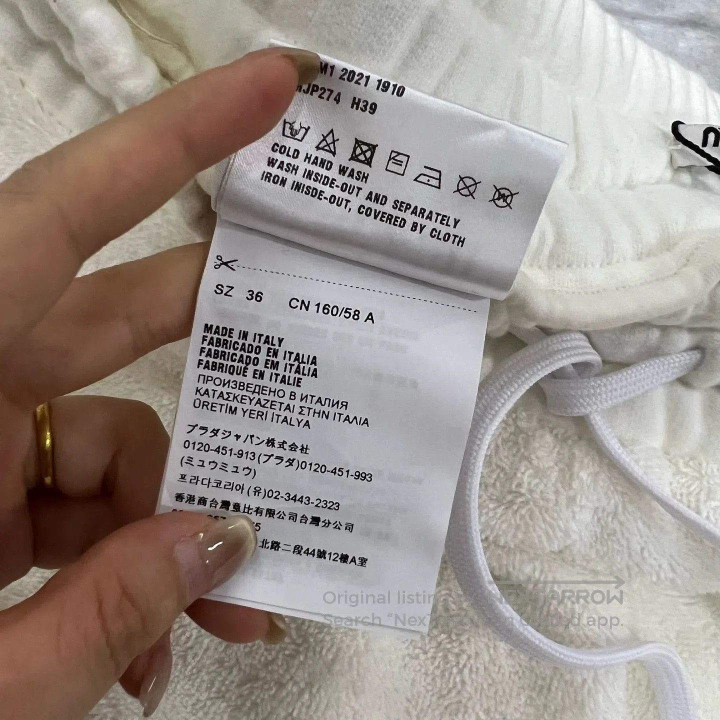 Miu Miu Miu Miu Embroidered Drawstring Shorts. Size 35" - 4 Thumbnail