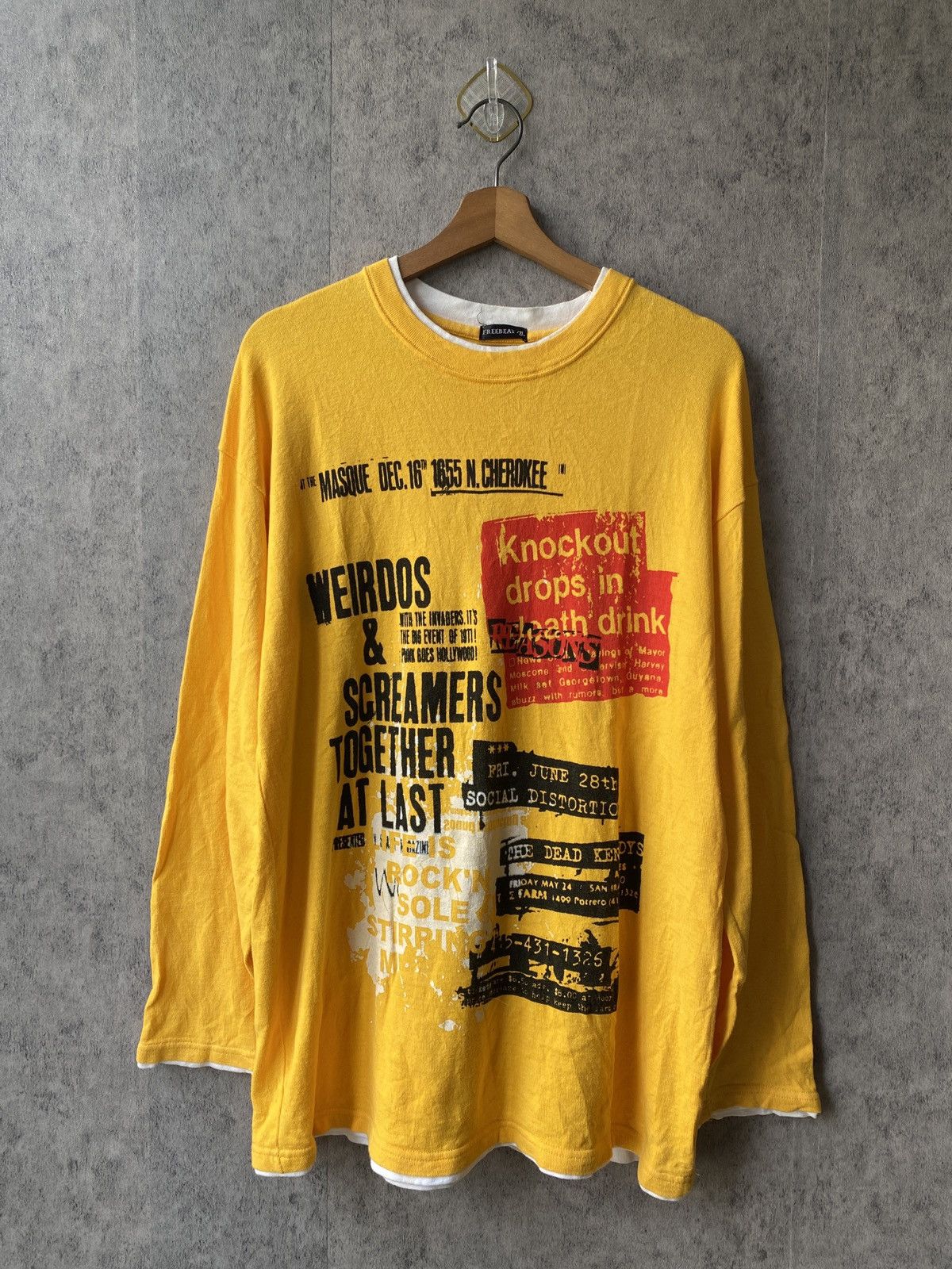 Band Tees × Japanese Brand × Seditionaries Freebeat Japan Poem Design Band Long Sleeve Shirt Size US L / EU 52-54 / 3 - 1 Thumbnail