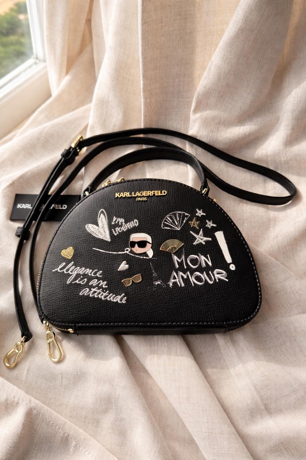 Karl Lagerfeld Karl Lagerfeld Paris Bellamy Embellished Crossbody Bag NWT Size ONE SIZE - 1 Thumbnail