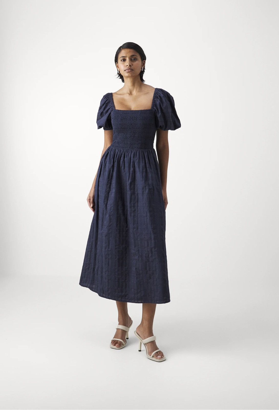 Barbour New Barbour Marcy Midi Dress - Navy size 10 Size M / US 6-8 / IT 42-44 - 6 Thumbnail