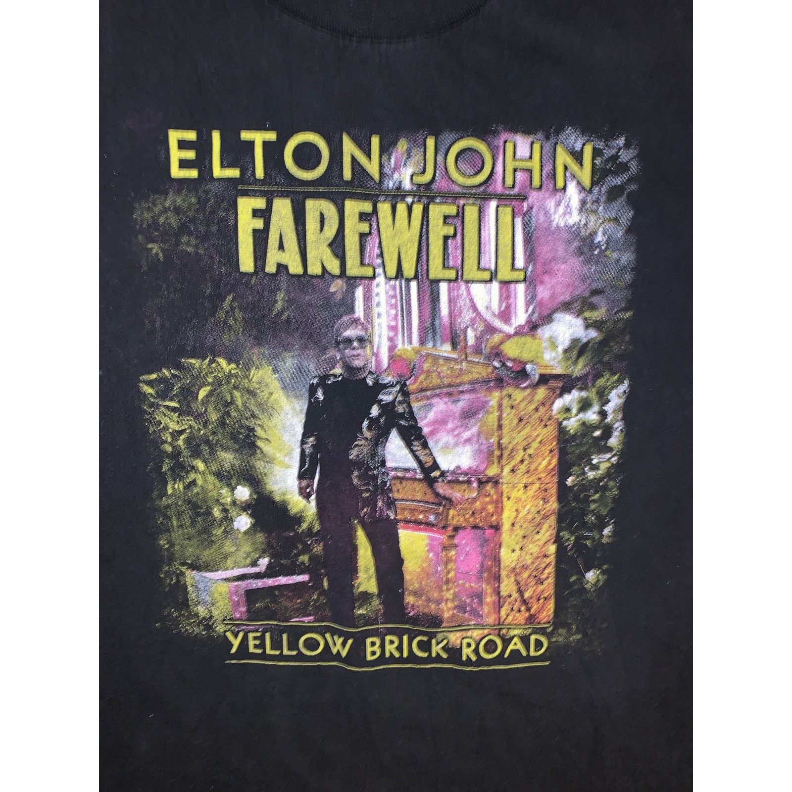 Band Tees Elton John Farewell Yellow Brick Road Tour T Shirt Black XL Size US L / EU 52-54 / 3 - 1 Thumbnail