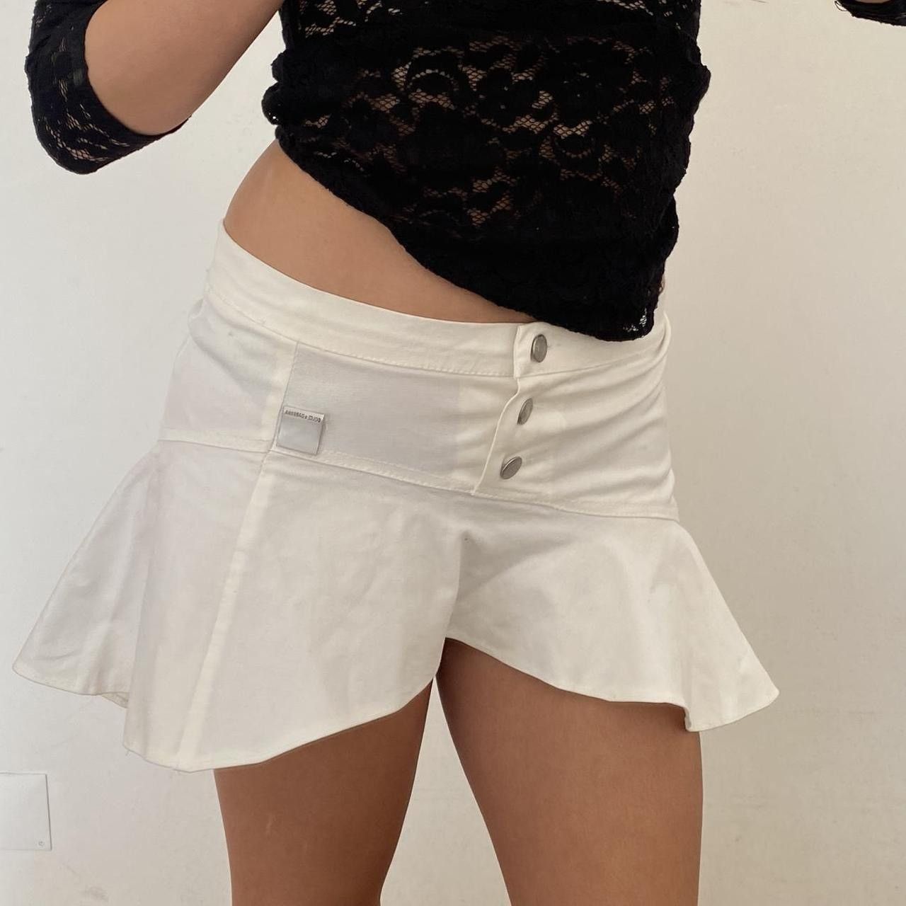 Vintage vintage unique asymmetrical pleated mini skirt Size 26" / US 2 / IT 38 - 5 Thumbnail