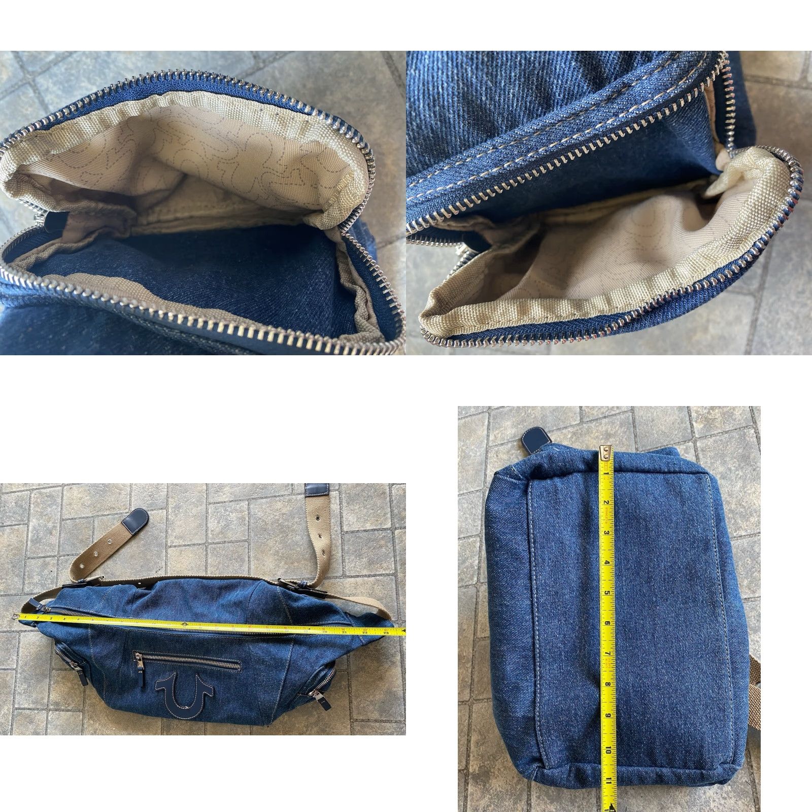 True Religion True Religion Slouchy Hobo Purse Bag Women’s Bag Women’s Blue Exterior Cotton Polyester Vintage? Size ONE SIZE - 10 Thumbnail
