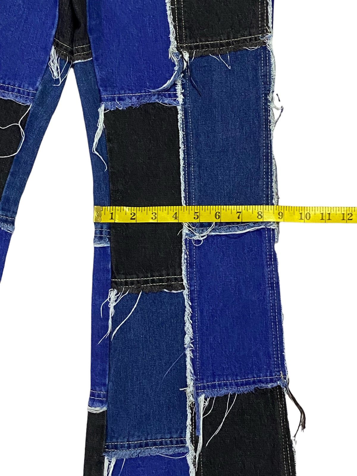 Japanese Brand Japanese Brand Patchwork High Waish Button fly Splied Jeans Size 28" / US 6 / IT 42 - 9 Thumbnail