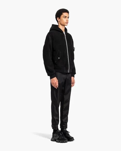 Prada o1mt1gz0724 Shearling Bomber Jacket in Black Size US S / EU 44-46 / 1 - 3 Thumbnail