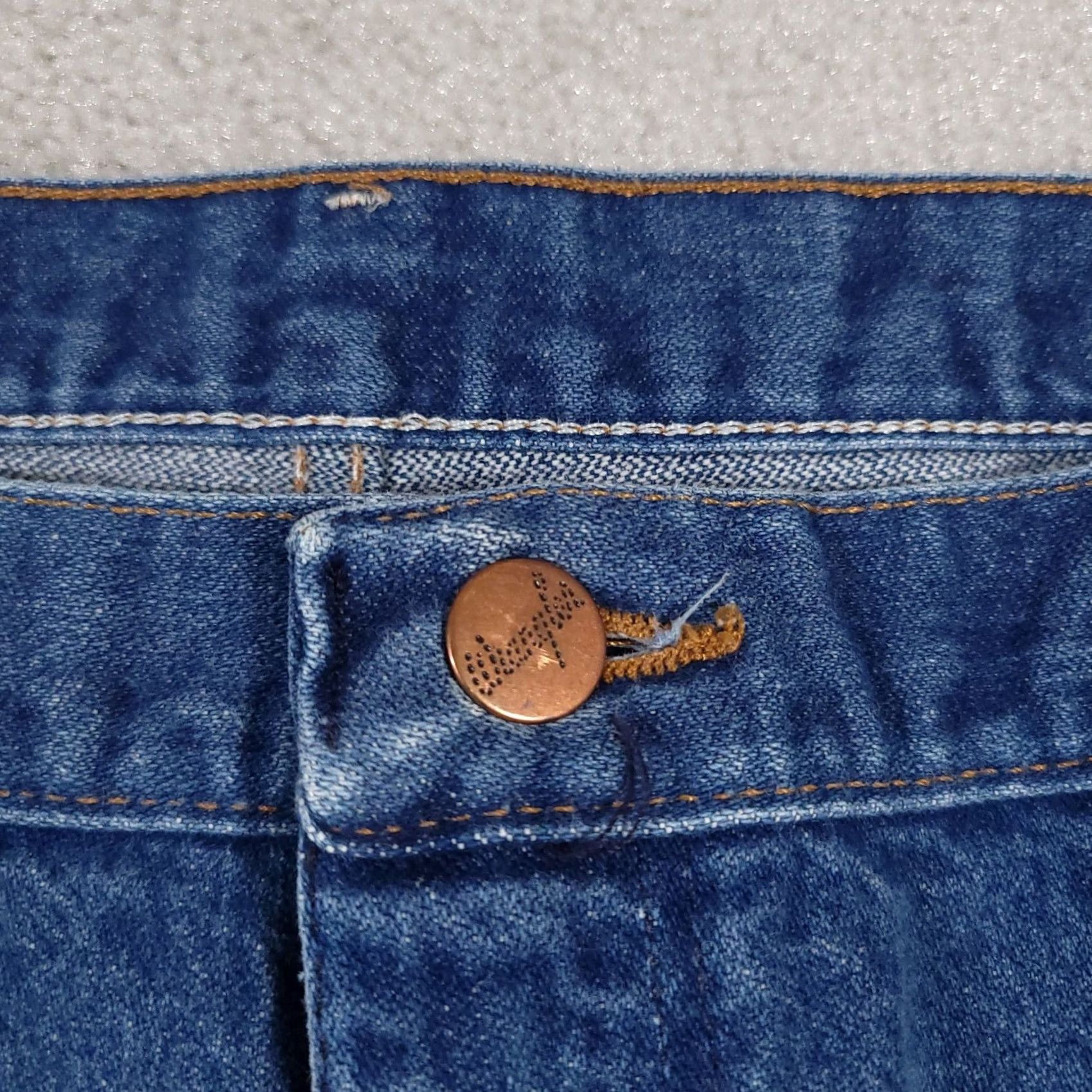 Wrangler VINTAGE Wrangler Cowboy Cut Jeans 13MWZ Original Fit Men 35x32 Hemmed Workwear Blue Denim 5-Pocket Mens Jeans Western Cowboy Size US 35 - 4 Thumbnail