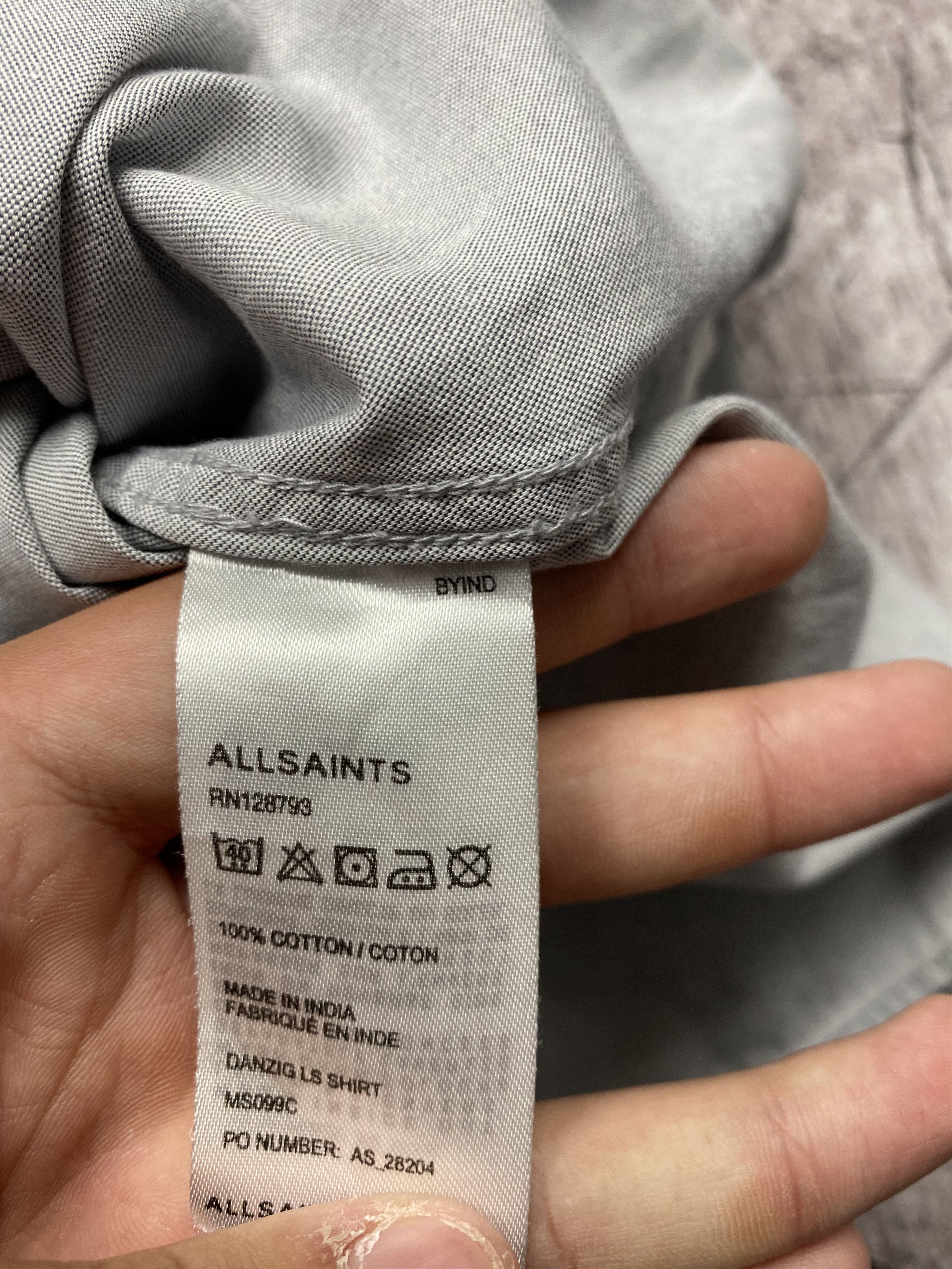 Allsaints Allsaints Vintage Mens Danzig Long Sleeve Shirt Size US L / EU 52-54 / 3 - 5 Thumbnail
