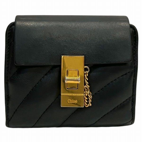 Chloe Chloe Chloe Drew Quilted Leather Wallet Leather Short Wallet in Good Condition Size ONE SIZE - 1 Thumbnail