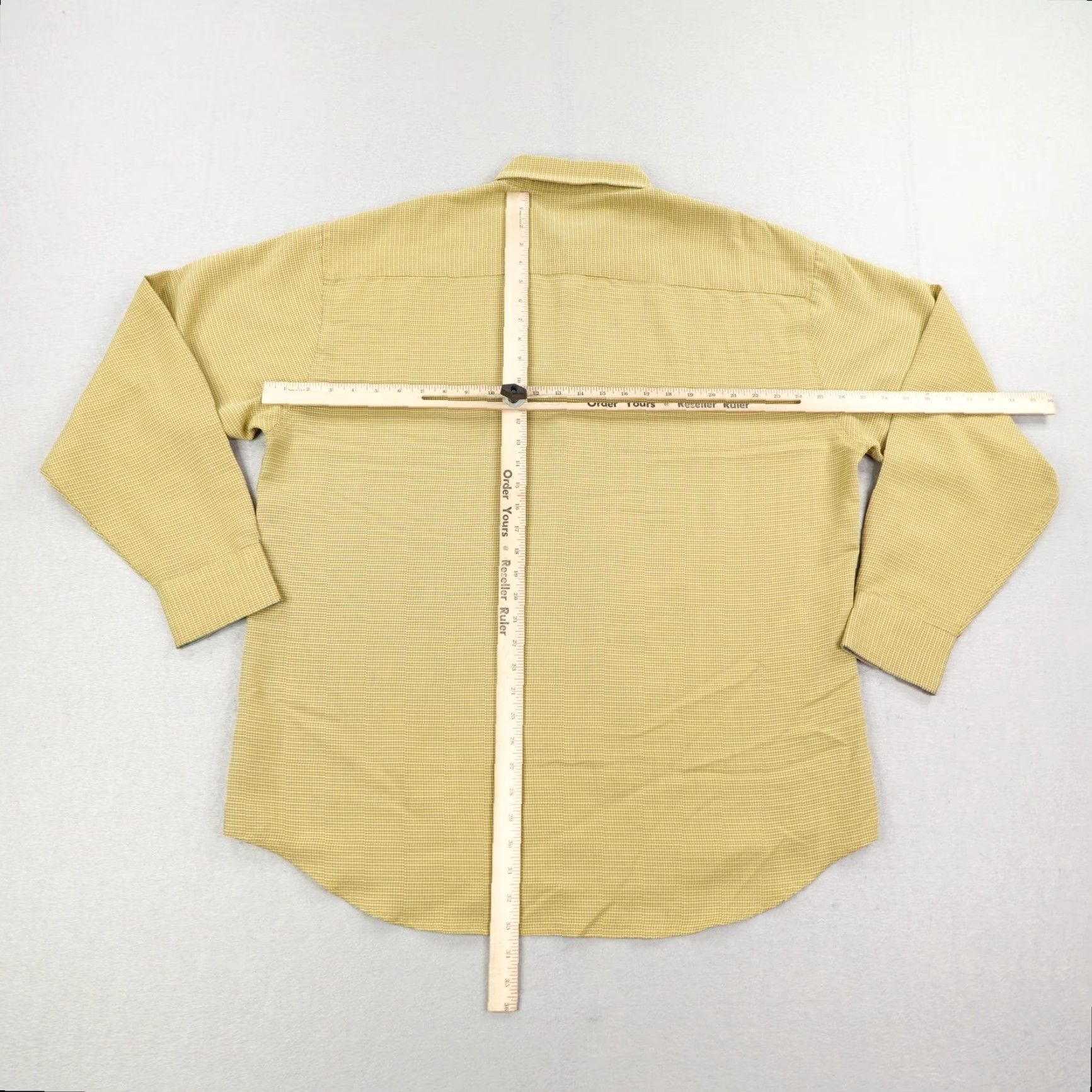 BUGATCHI Bugatchi Uomo Shirt Mens 2XL Yellow Plaid Button-Up Long Sleeve Luxury Casual Shirt Size US XXL / EU 58 / 5 - 6 Thumbnail