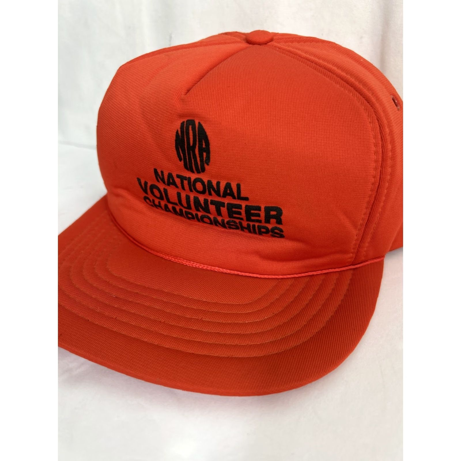 Vintage VINTAGE NRA SnapBack Hat Orange Polyester Foam National Volunteer Championships Mens One Size Orange Snapback NRA Hat Size ONE SIZE - 2 Thumbnail