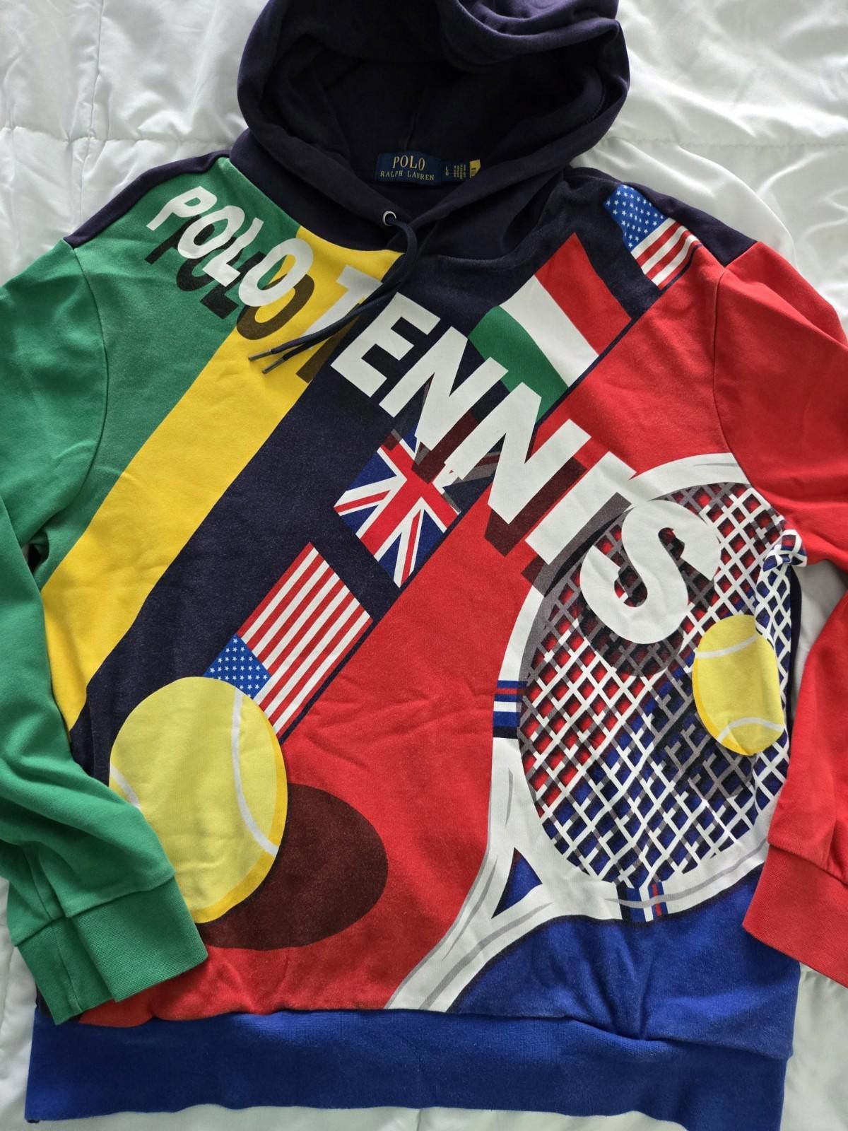 Polo Ralph Lauren Polo Ralph Lauren USA Flag Tennis Graphic Hoodie Hi Tech L Size US L / EU 52-54 / 3 - 1 Thumbnail