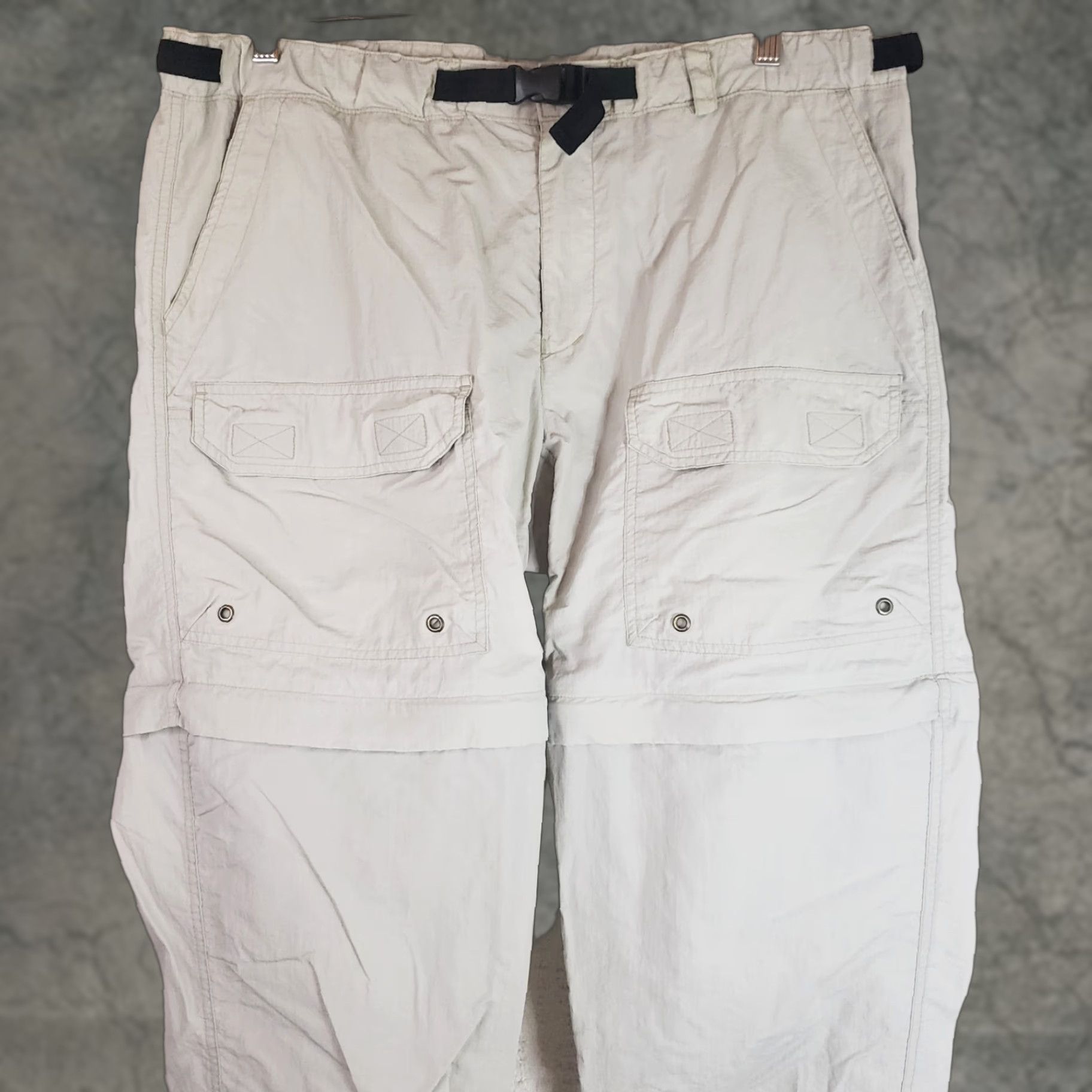 Vintage REI Convertible Pants Mens 38x32 Beige Outdoor Hiking Cargo Pants Mens 38 Beige Cargo Pocket Casual Travel Adjustable Length Straight Leg Size US 38 / EU 54 - 1 Thumbnail
