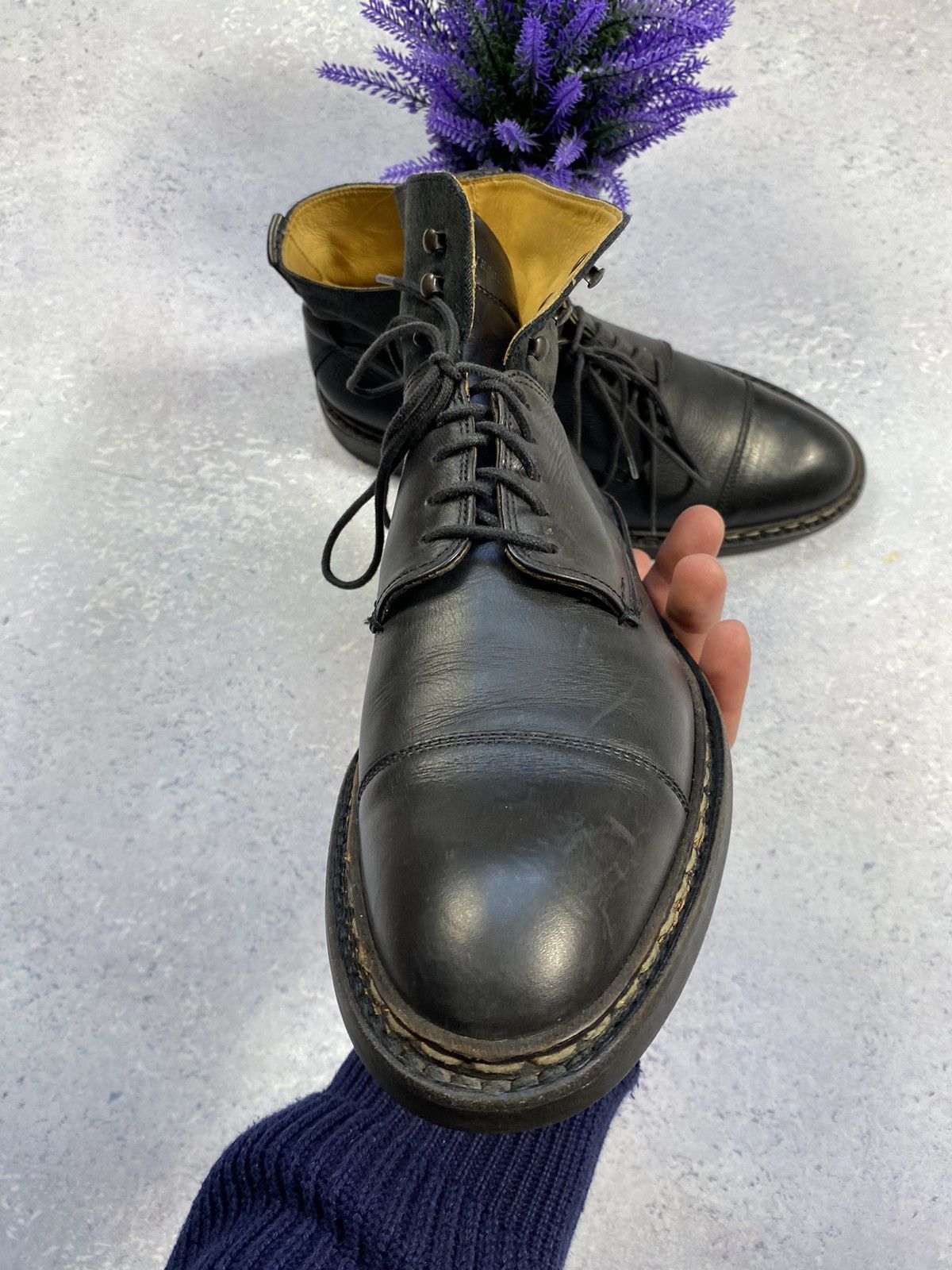 Heschung Leather Black Men’s Boots Made in France